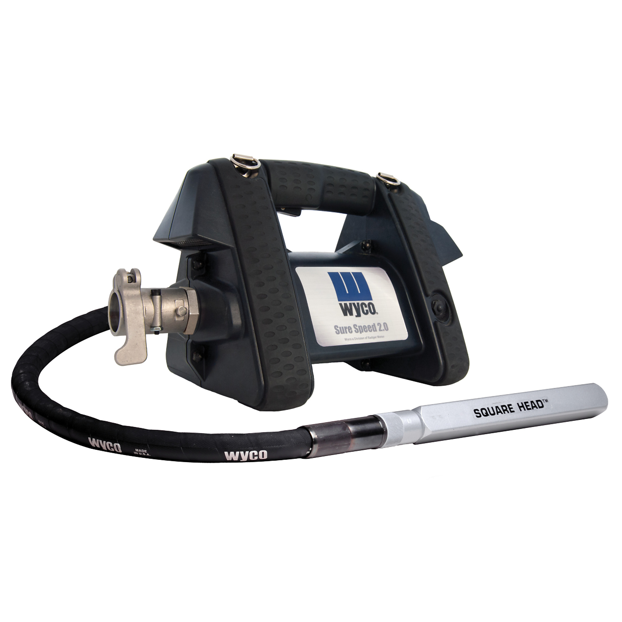 Wyco, Sure Speed QD Motor 1.375in. Concrete Vibrator Head 14ft. Shaft, Model# WSS2G1Q-138-14